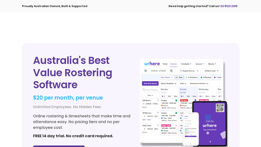 Urhere Landing Page