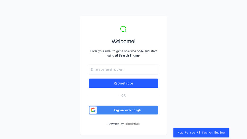 AI Search Engine ChatGPT Plugin Landing Page