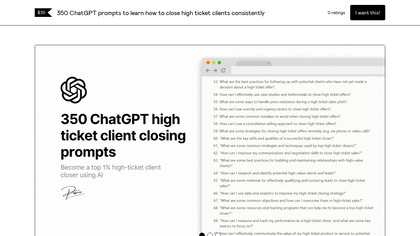 350 ChatGPT High-Ticket Client Prompts screenshot