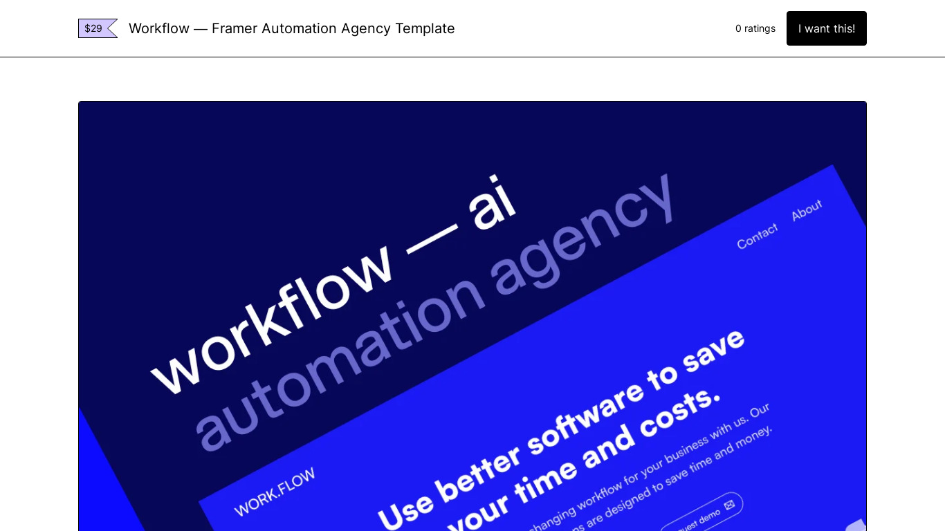 Workflow ― Framer Agency Template Landing page