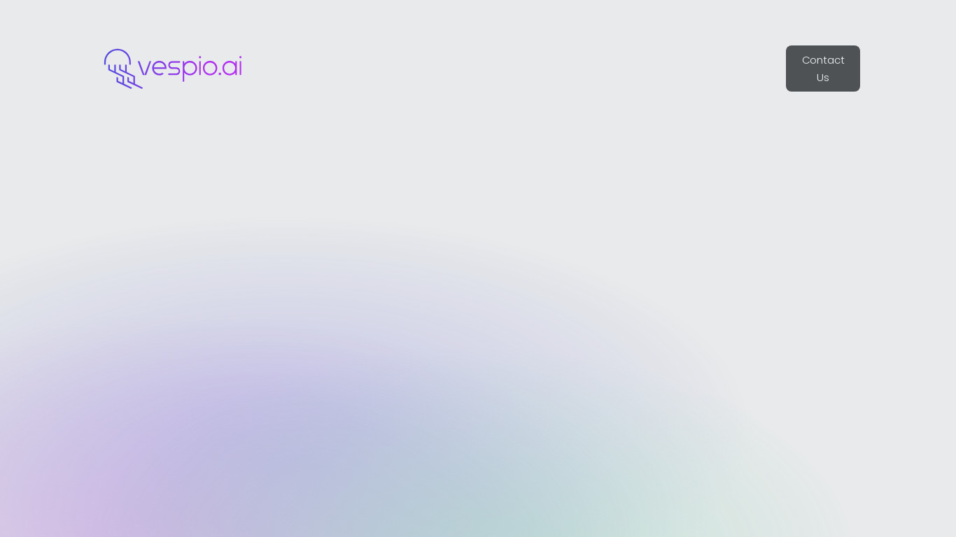 Vespio.ai Landing page