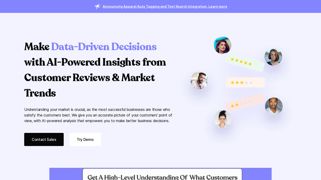 Lykdat Retail Intelligence Landing page