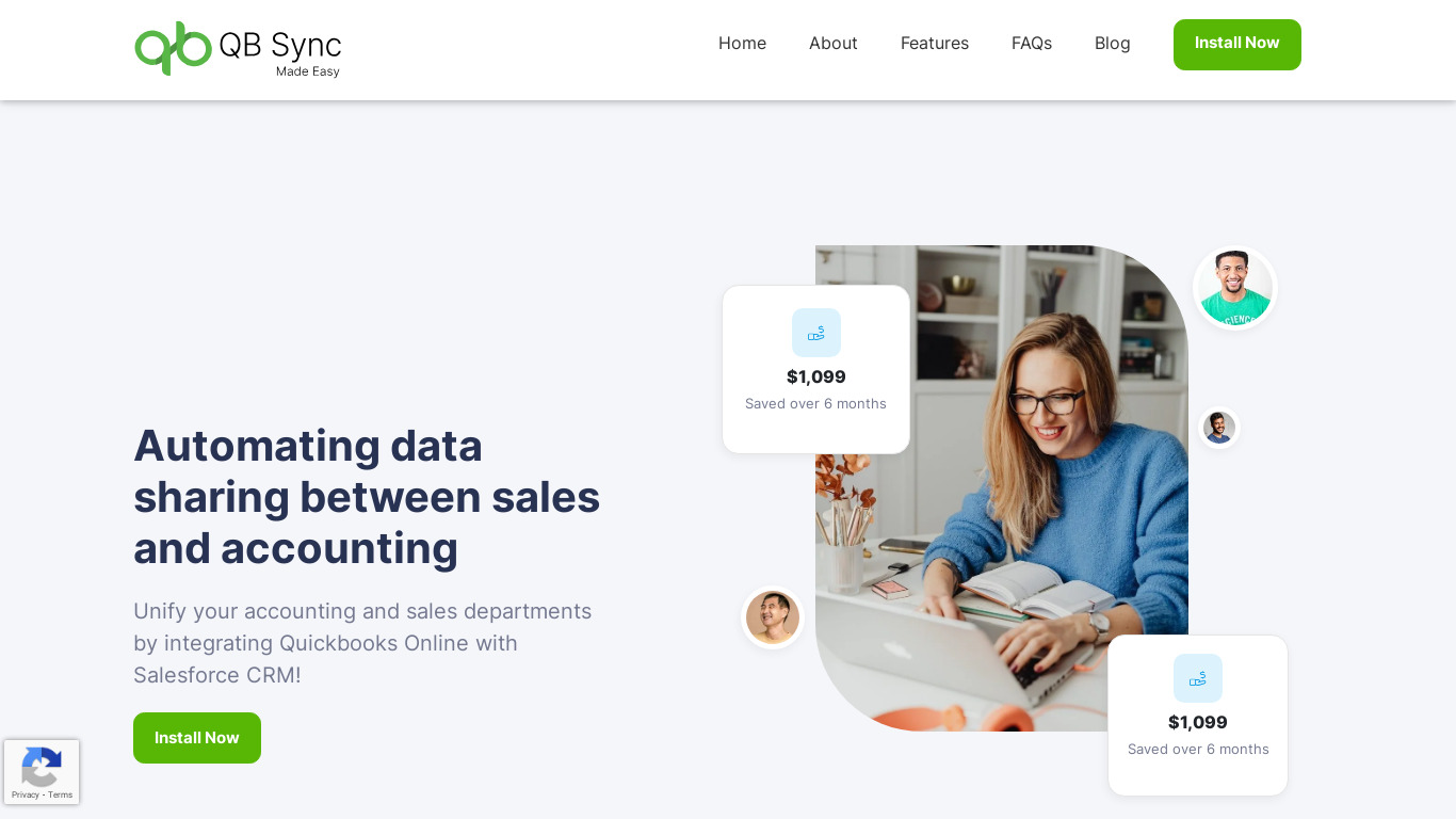 QB Sync Made Easy Landing page