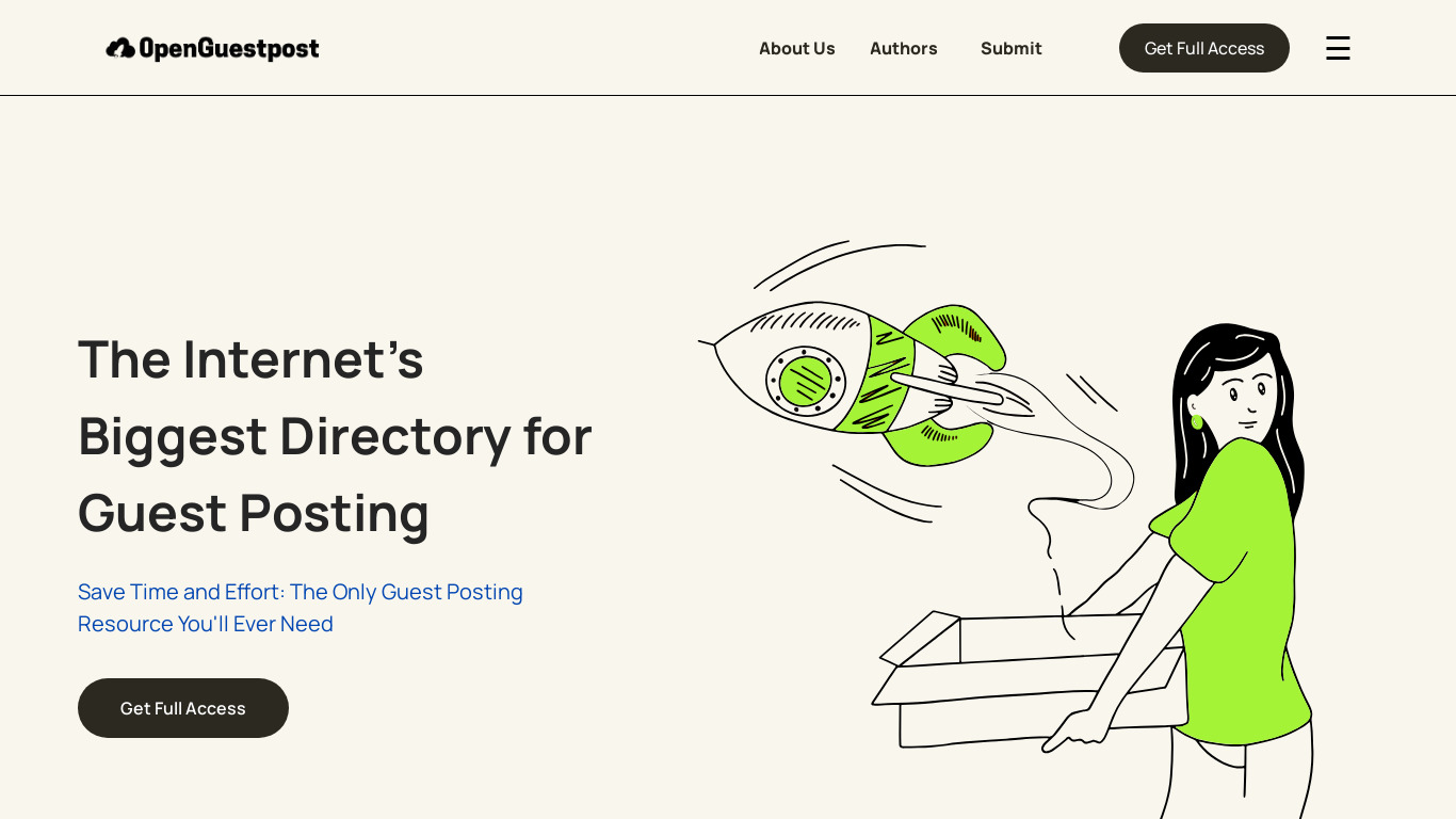 OpenGuestPost -15000+ Guest Posting List Landing page