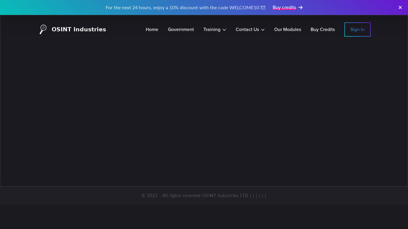 OSINT Industries Landing Page