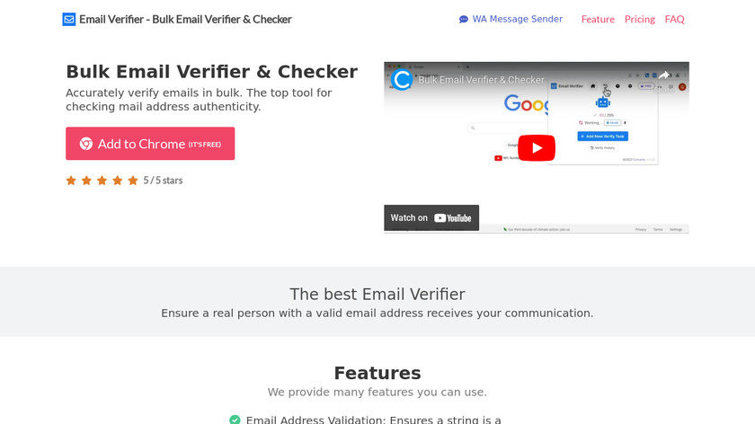 Bulk Email Verifier & Checker Landing Page