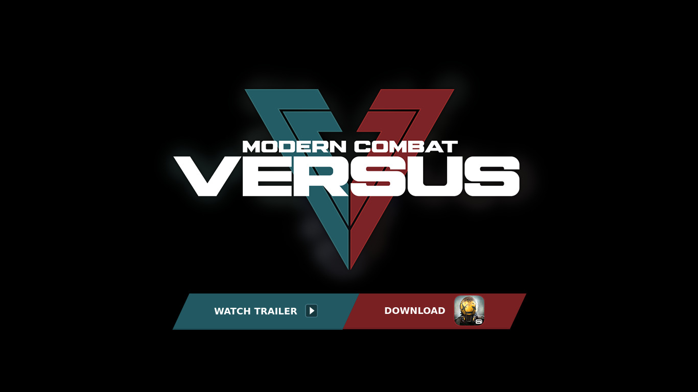 Modern Combat Versus Landing page