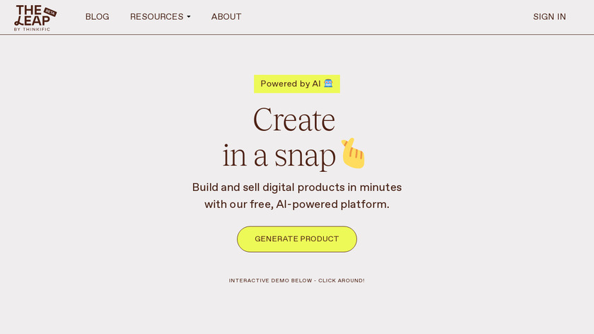 The Leap Landing Page