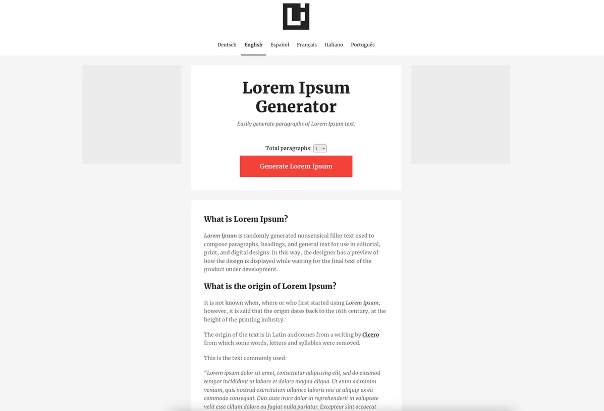 Lorem Ipssum Landing page