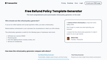 Refund Policy Generator image