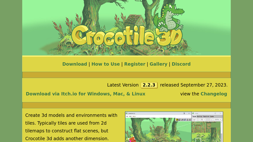 Crocotile 3D Landing Page