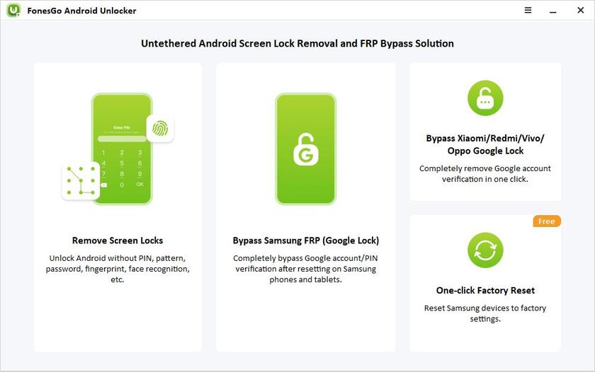 FonesGo Android Unlocker Landing Page
