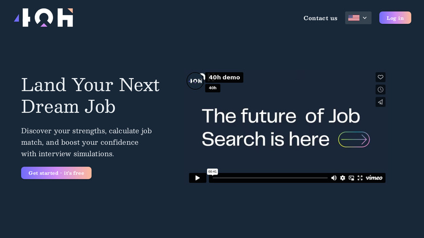 40 Hours Landing Page