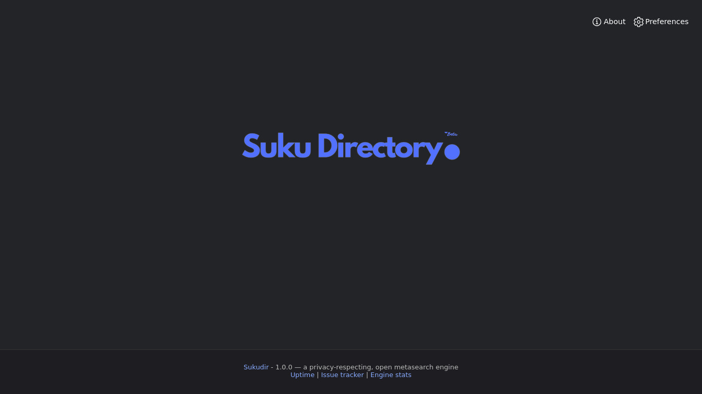 Suku Directory Landing page