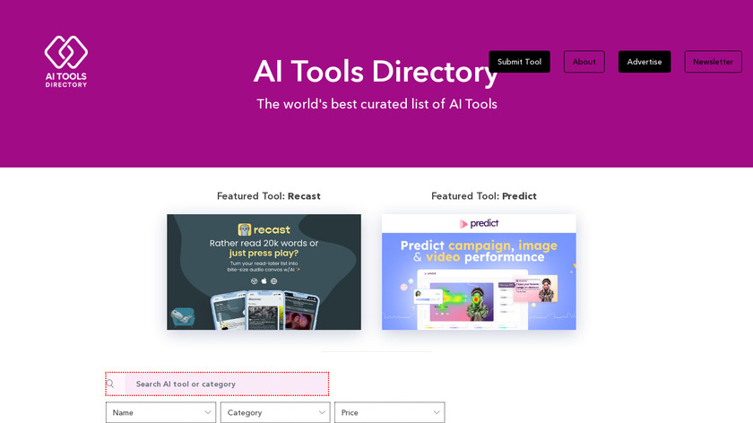 ai tools directory Landing Page