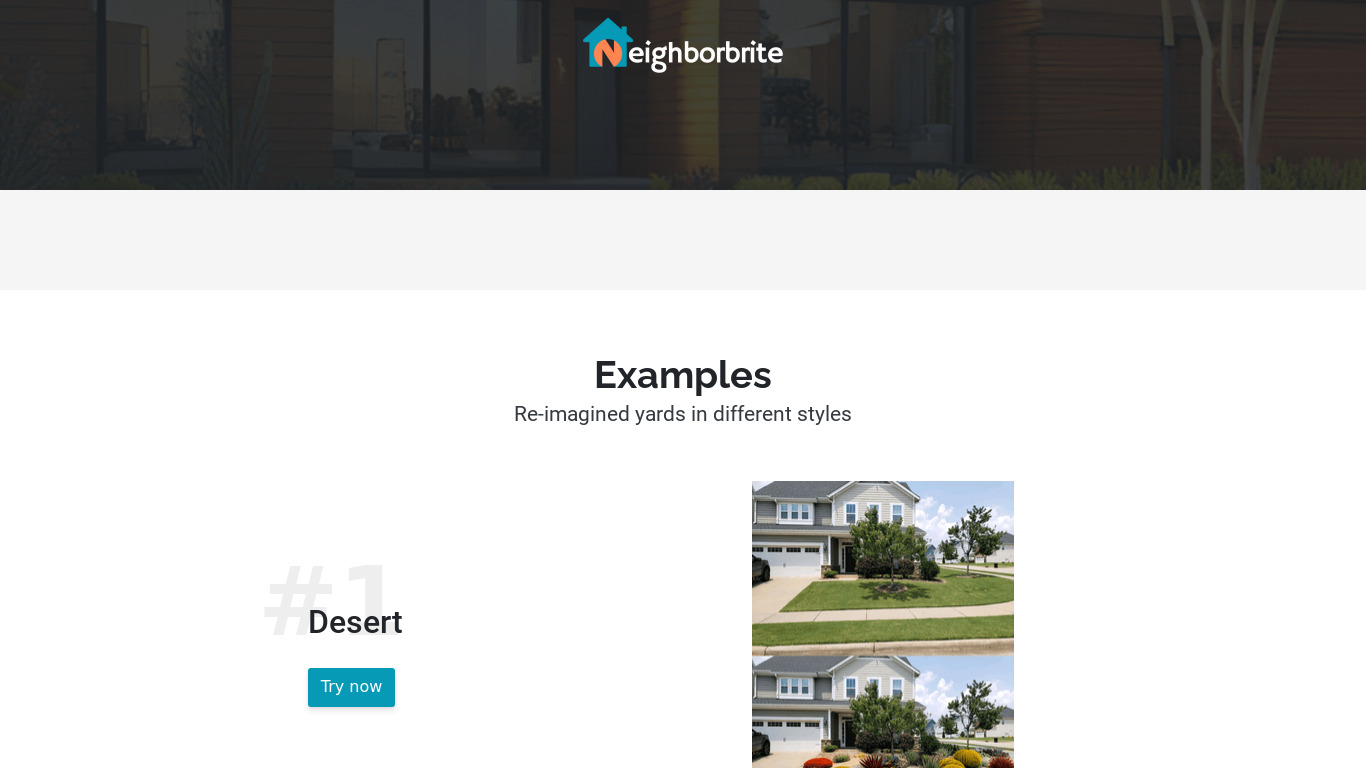 Neighborbrite Vision Landing page
