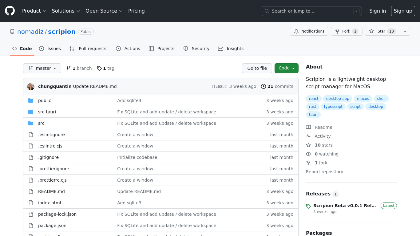 Scripion Landing page