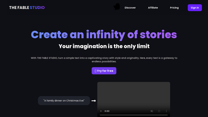 The Fable Studio Landing Page