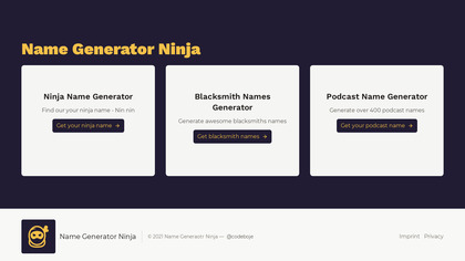 Namegenerator.ninja image