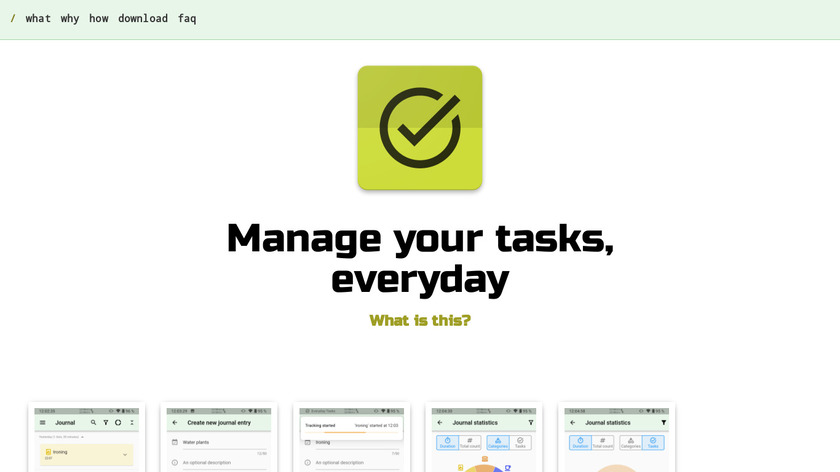 Everyday Tasks Landing Page