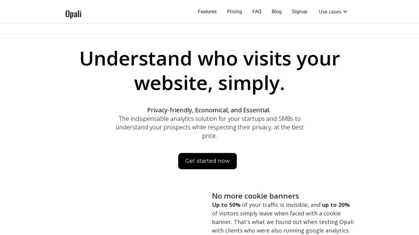 Opali Landing Page