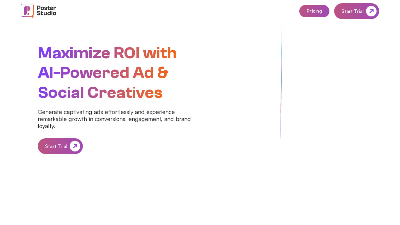 PosterStudio Landing page