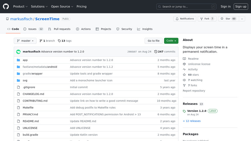 Screen Time for Android Landing Page