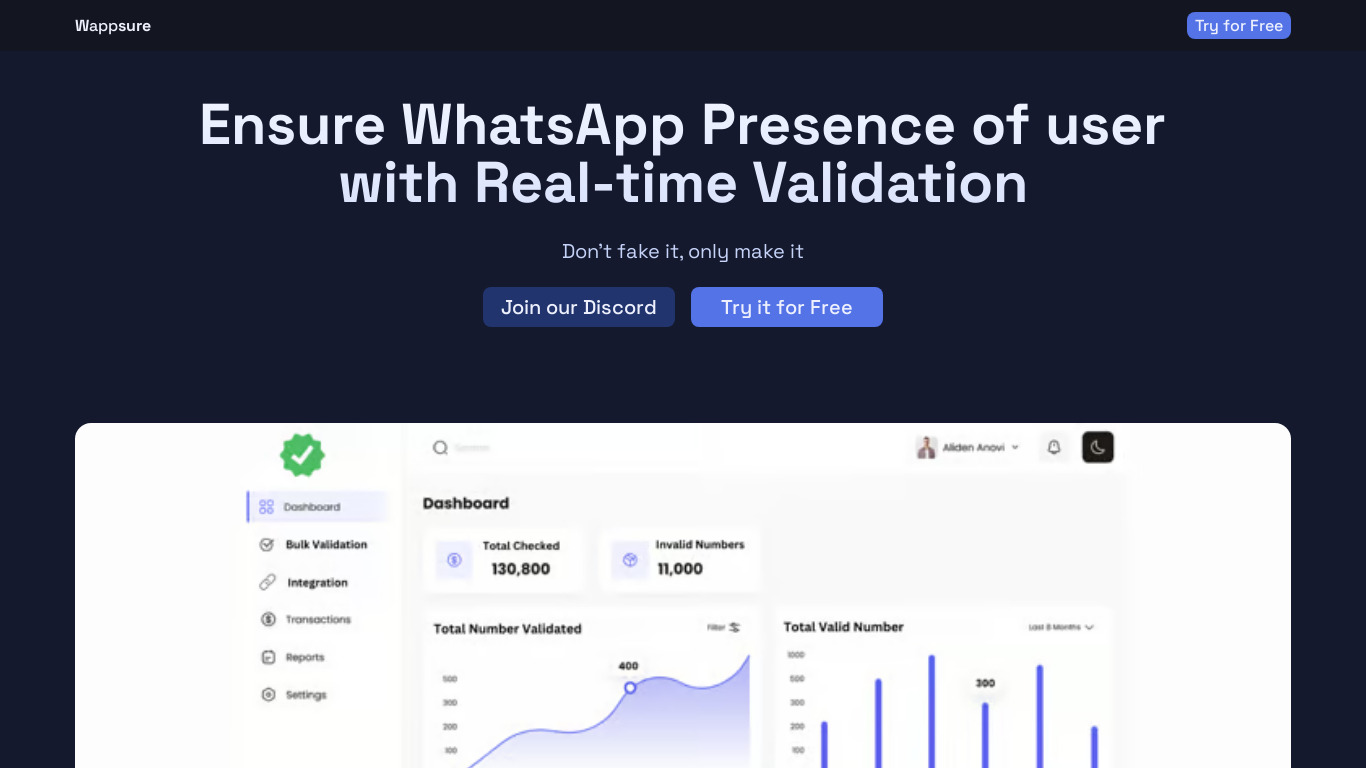 Wappsure Landing page