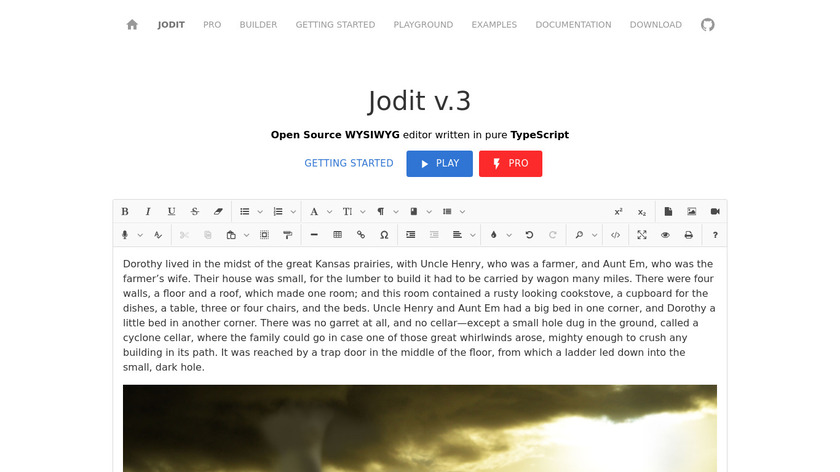 Jodit Landing Page