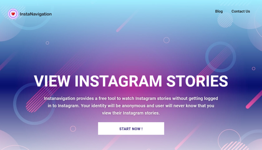 InstaNavigation.io Landing Page