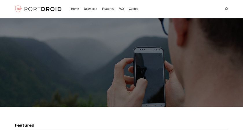 PortDroid Landing Page