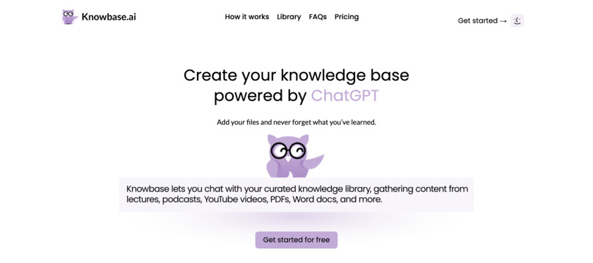 knowbase.ai Landing Page