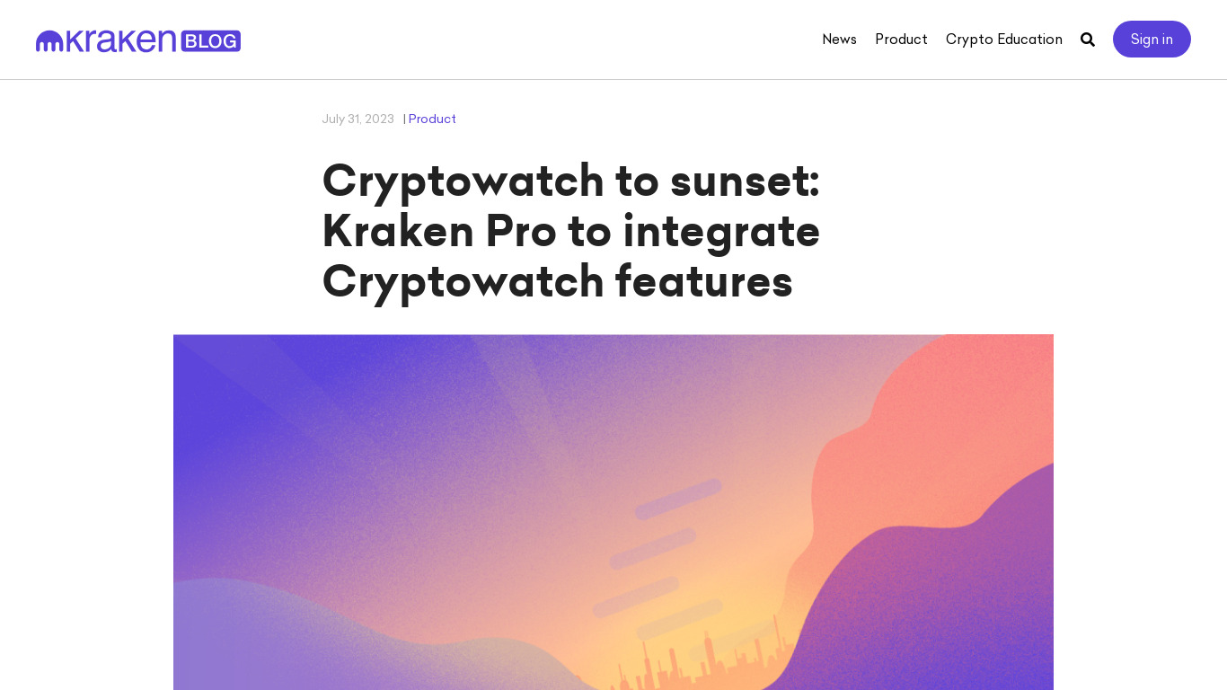 Cryptowatch Social Landing page