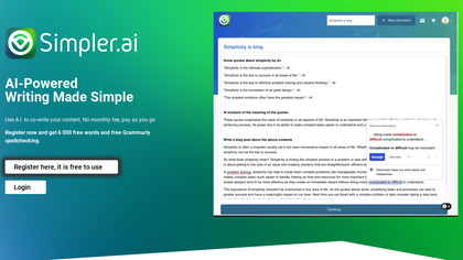 Simpler.ai screenshot