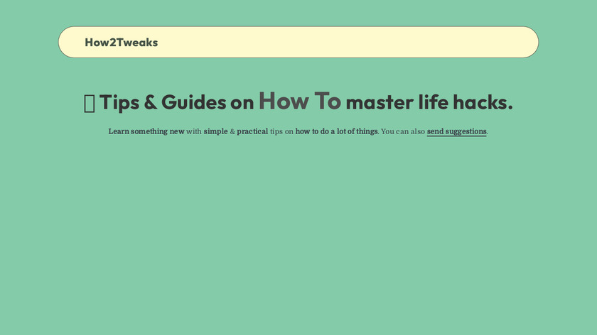 How2Tweaks Landing Page
