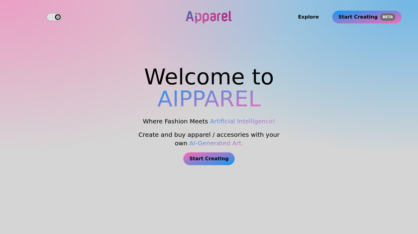 Aipparel Landing Page