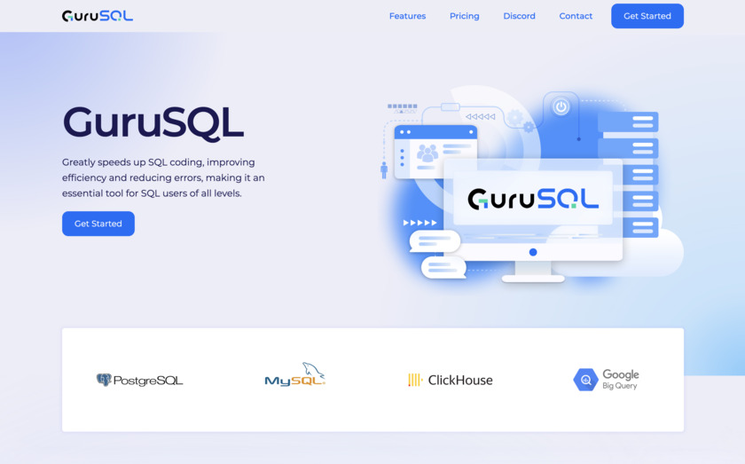 GuruSQL Landing Page