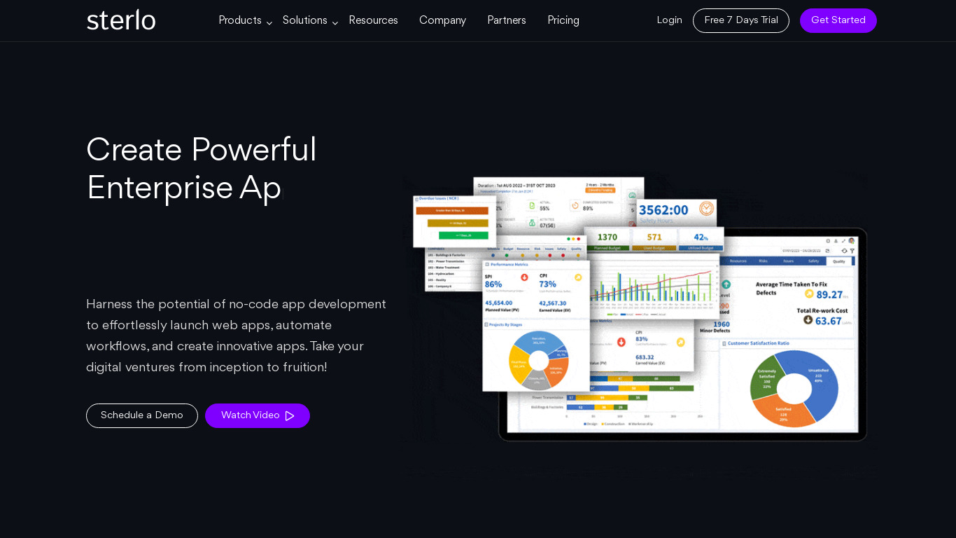 sterlo.io Landing page