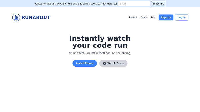 Runabout Landing Page