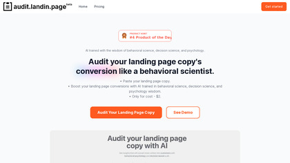 Audit Landin Page image