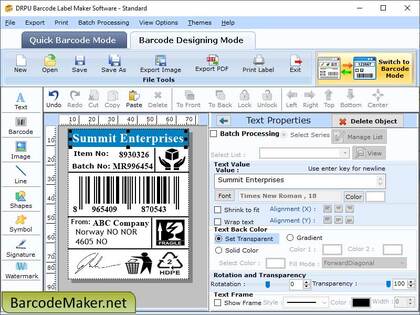 Standard Label Industry Software image