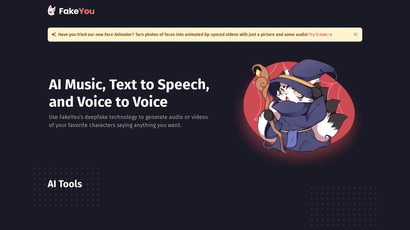 FakeYou Landing Page