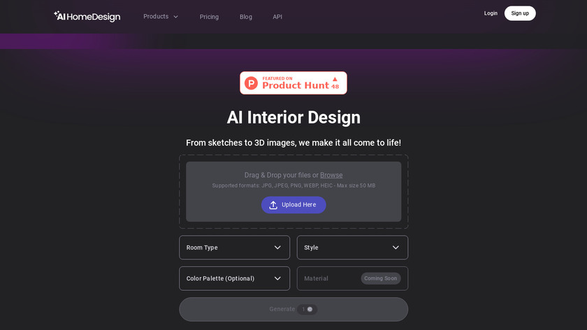 AI HomeDesign Landing Page