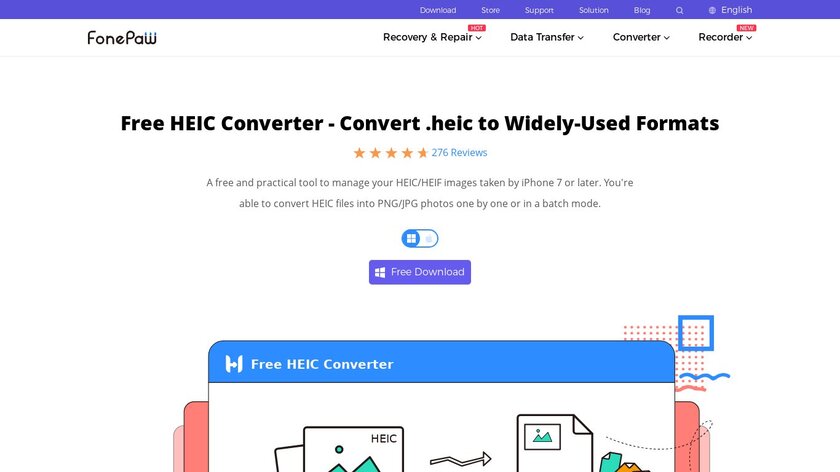FonePaw HEIC Converter Landing Page