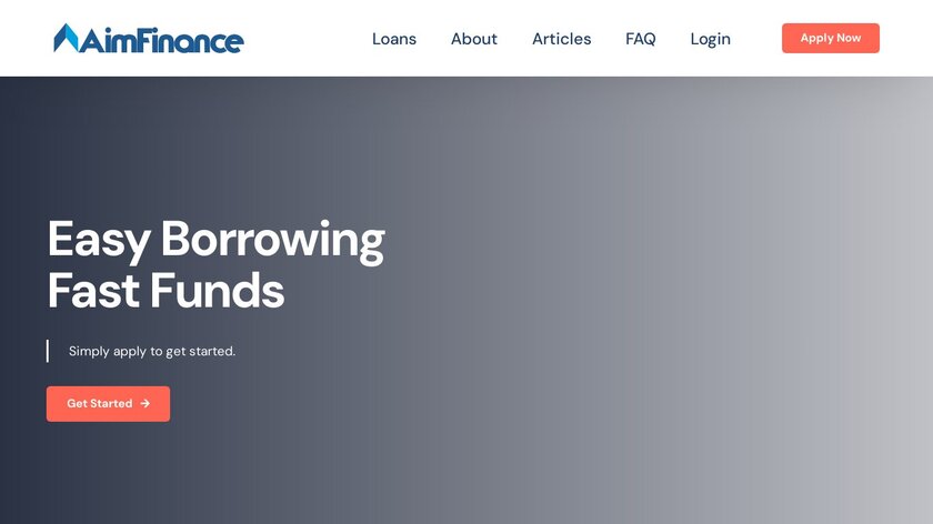 AimFinance Landing Page
