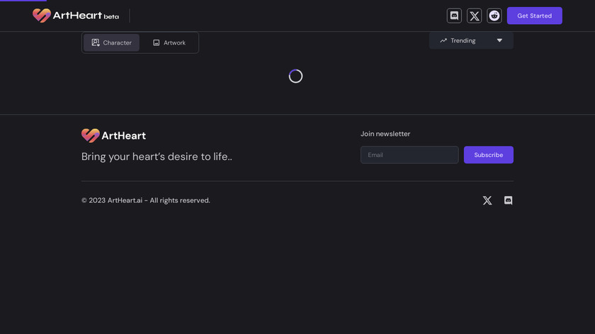 ArtHeart.ai Landing Page