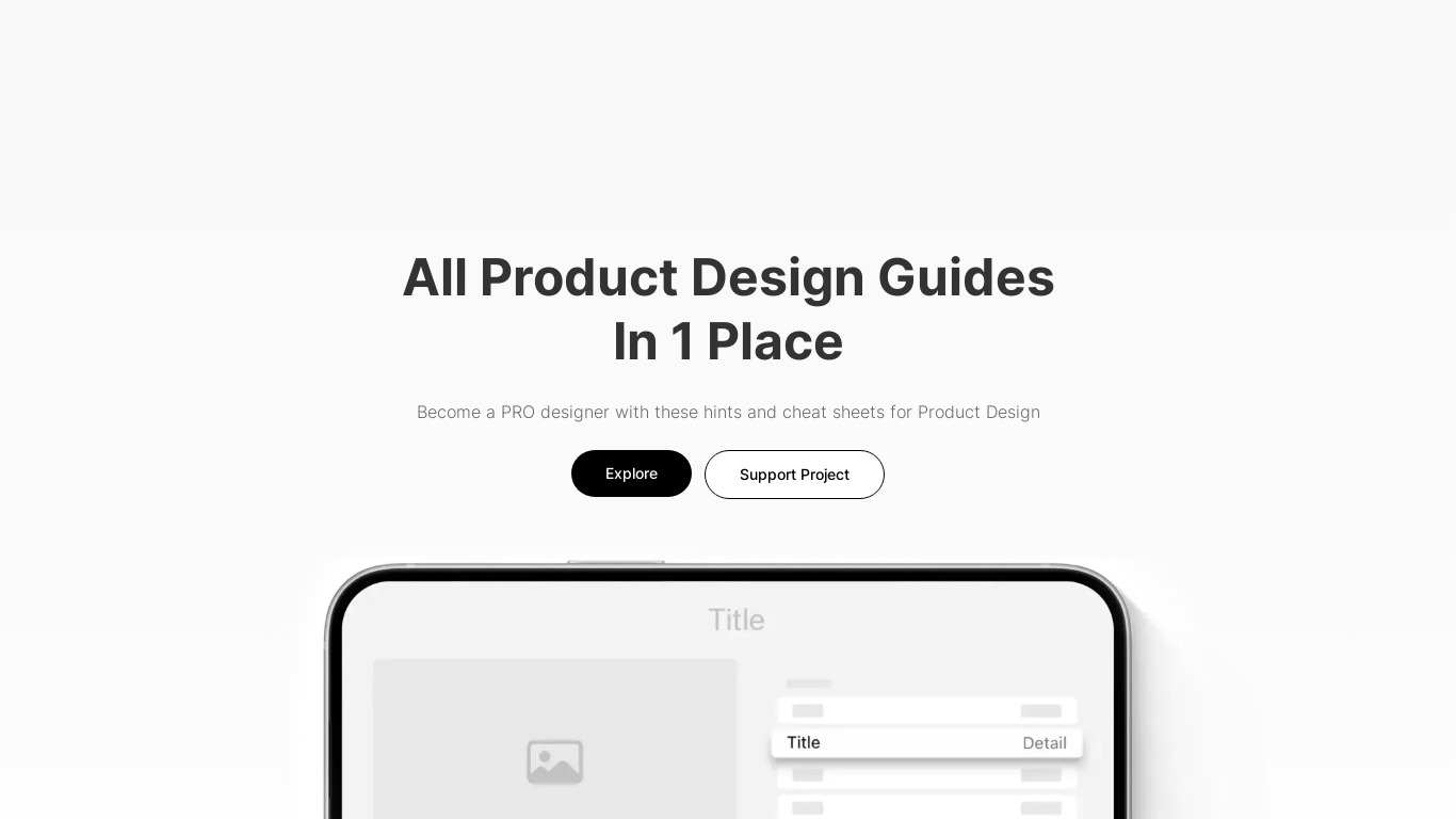 Designer :s Hints Landing page