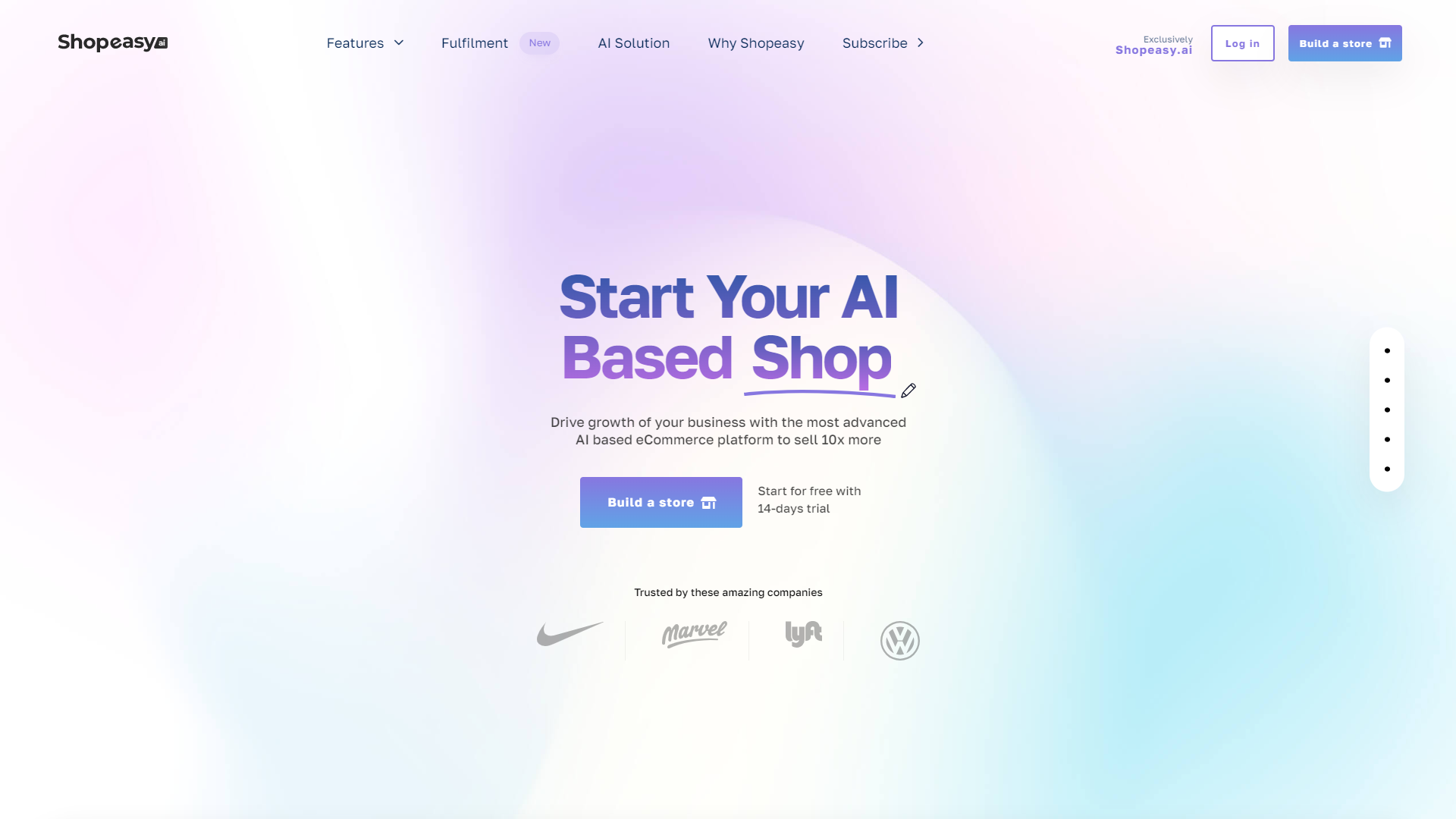 Shopeasy AI Landing page
