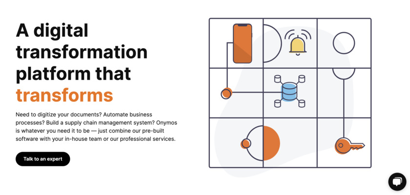 Onymos Landing Page