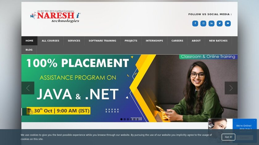 NareshIT Landing Page